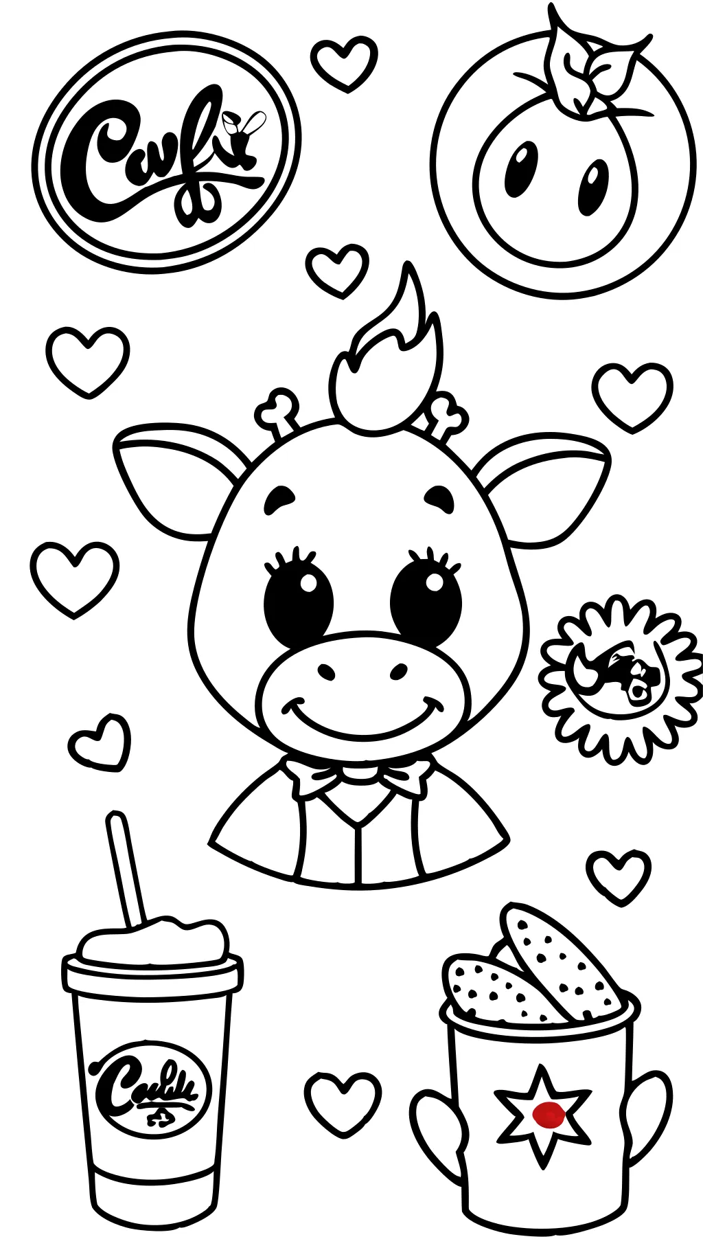 chick fil a coloring pages